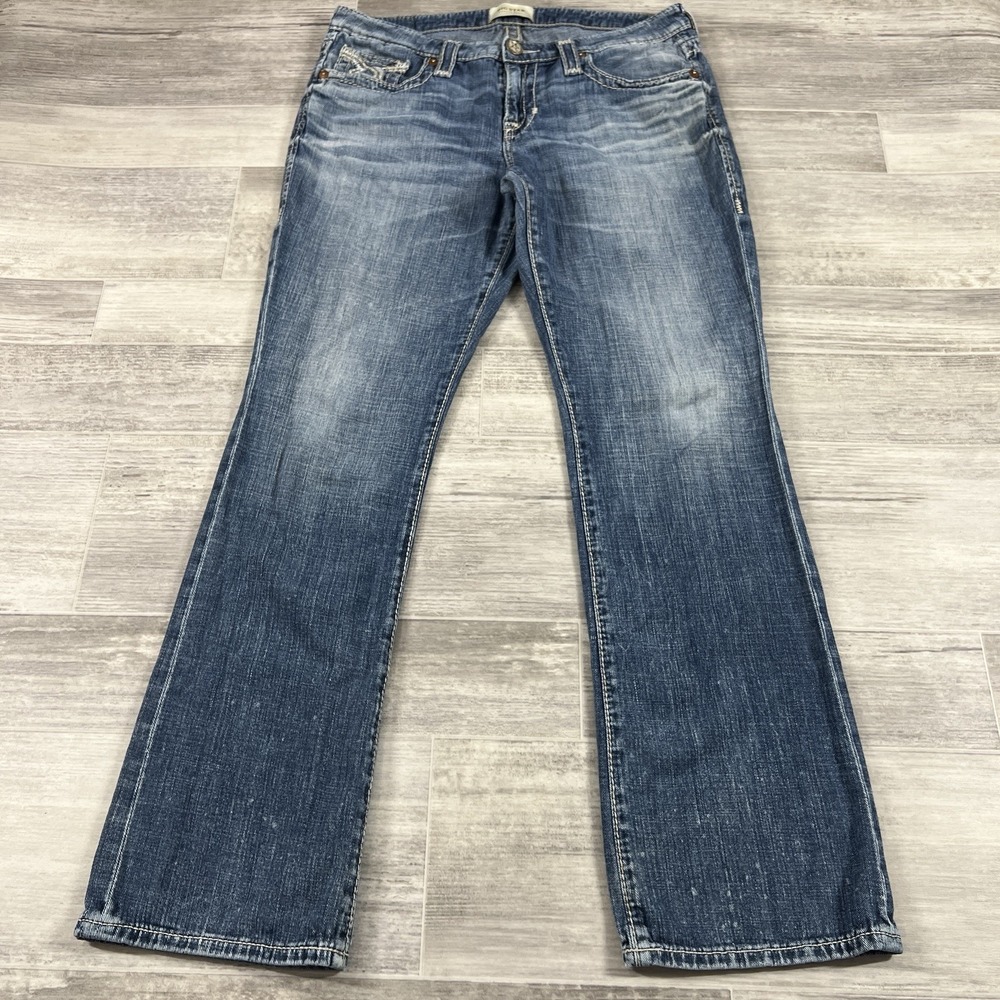 Big Star Maddie Blue Jeans Women's 30R (32x30) Boot Cut Mid Rise Stretch‎ Denim